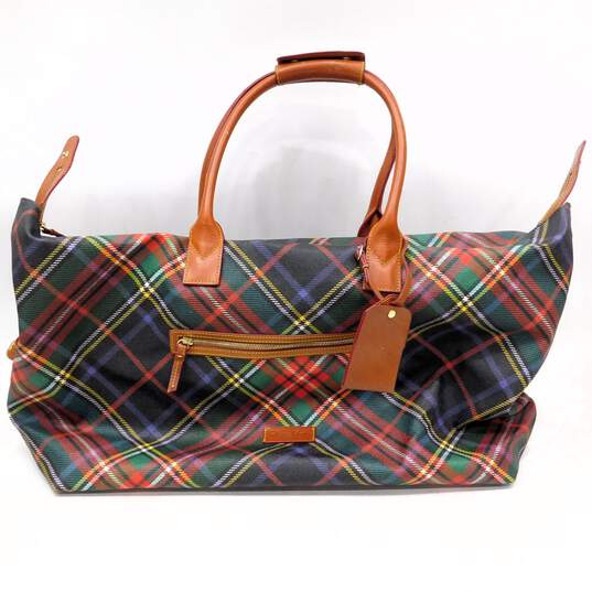 Dooney & Bourke Windsor Charcoal Plaid Large Weekender Bag image number 1