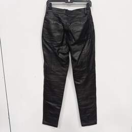Hugo Buscati Women's Black Leather Jeans Size 6 alternative image
