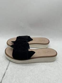Womens Black Pink Leather Open Toe Slip-On Slide Sandals Size 8 W-0550477-F
