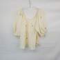 By Together Linen Cotton Blend Light Yellow Peasant Blouse WM Size M NWT image number 2