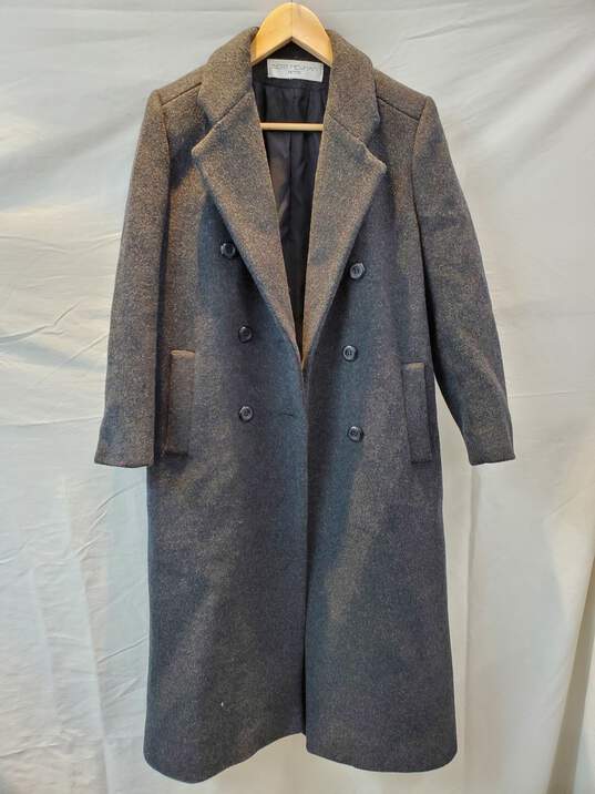 VTG Bert Newman Petite Button Down Long Trench Coat Jacket image number 1