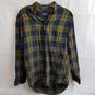 Vintage Plaid Pendleton Blue/Yellow Long Sleeved Flannel Button Up Shirt Size S image number 1