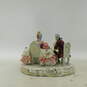 Vintage Germany Dresden Style  Porcelain Lace Figurine - Man & Woman Playing Chess image number 2