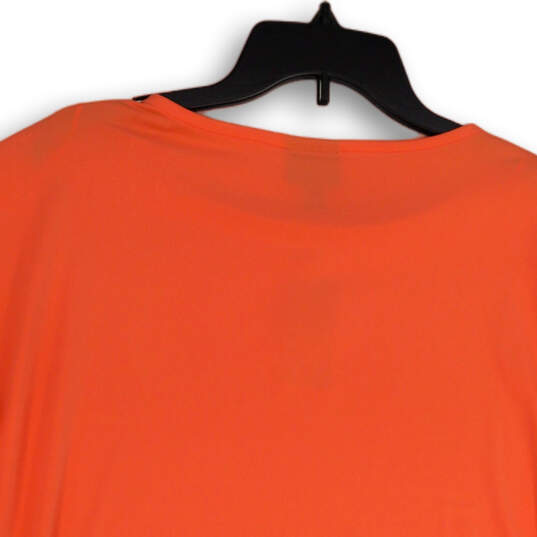 NWT Womens Orange Round Neck Short Sleeve Pullover T-Shirt Size Medium image number 4