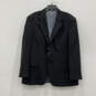 Mens Black Long Sleeve Flap Pocket Single Breasted Two Button Blazer Sz 46R image number 1