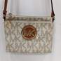 Michael Kors Brown And Cream Colored Crossbody Bag/Purse image number 2