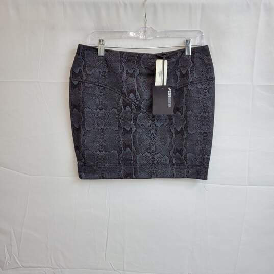 William Rast Gray & Black Snake Patterned Mini Skirt WM Size M NWT image number 1