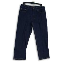 Mens Blue Denim Medium Wash 5-Pocket Design Straight Leg Jeans Size 52/36x34