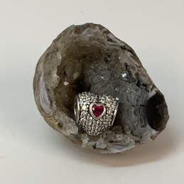 Designer Pandora S925 ALE Sterling Silver Rhinestones Heart Beaded Charm alternative image