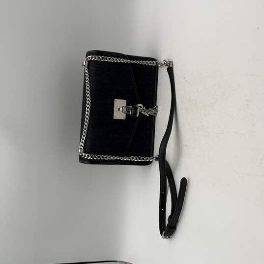 NWT DKNY Womens Black Jean Semi Chain Adjustable Strap Crossbody Bag Purse image number 1