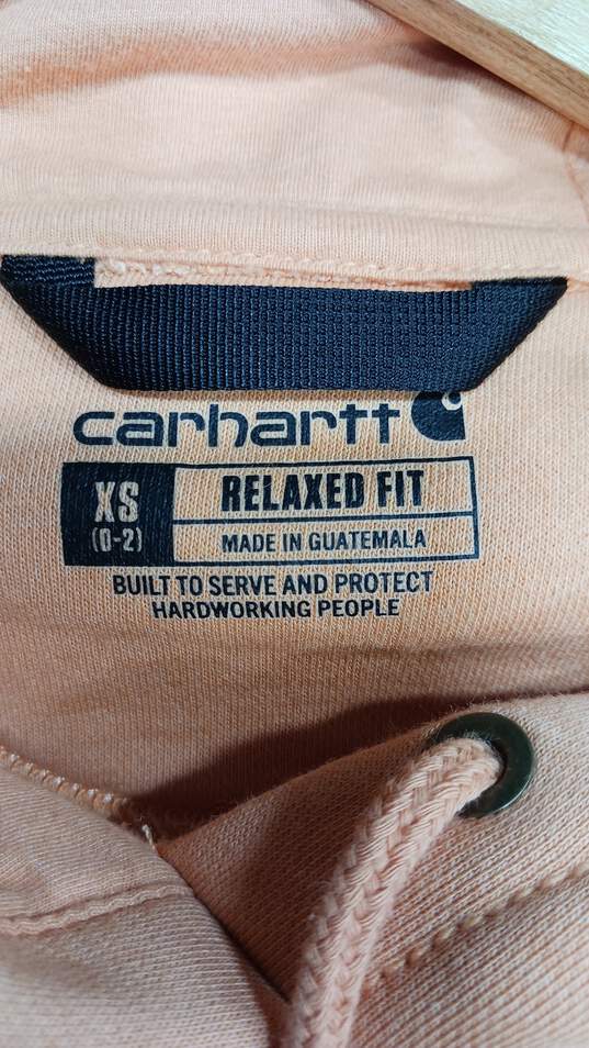 Carhartt Women's Peach Arm Logo Pullover Hoodie Size XS image number 3