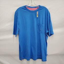 NWT Tommy Bahama MN's Blue & Pink T-Shirt with Pocket Size MM