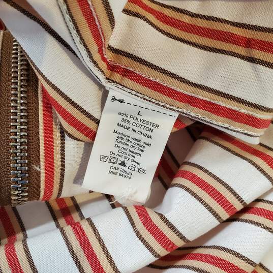 Stussy Garage Zip Up Stripe Shirt NWT Size L image number 4