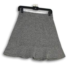 Loft Womens Gray Tweed Flat Front Short Pull-On Casual A-Line Skirt Size X-Small alternative image