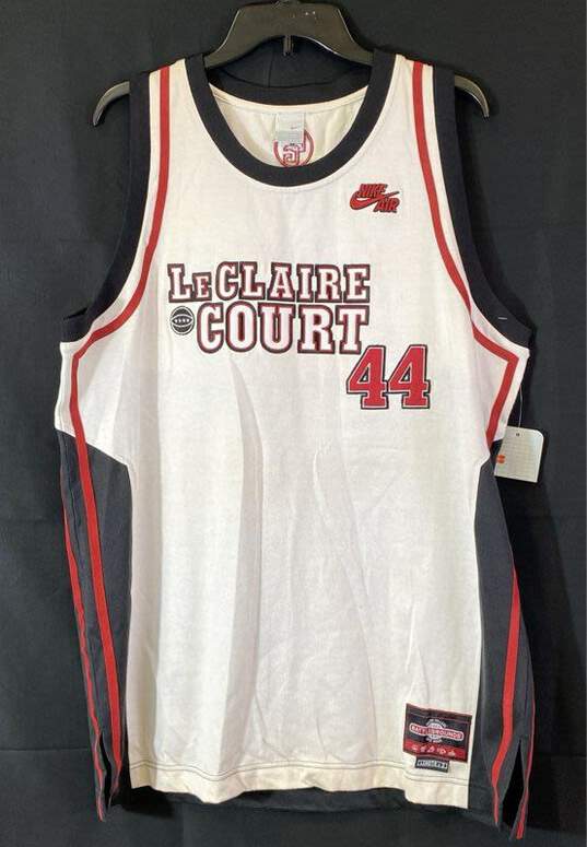 Nike Men's White Graphic Le Claire Court Jersey- L NWT image number 1