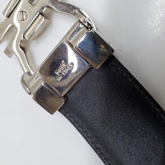 AUTHENTICATED WMNS FERRAGAMO 42in LEATHER BUCKLE BELT image number 3