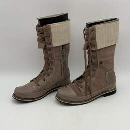 The North Face Womens Gray Leather Side Zip Moc Toe Winter Boots Size 7.5 alternative image