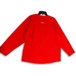 Mens Red Long Sleeve Crew Neck Stretch Regular Fit T-Shirt Size XL alternative image