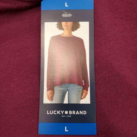 Lucky Brand Women Purple Sweater L NWT image number 4