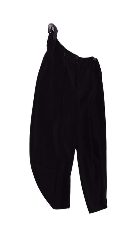 Womens Black Flat Front Straight Leg Capri Pants Size 4 image number 6