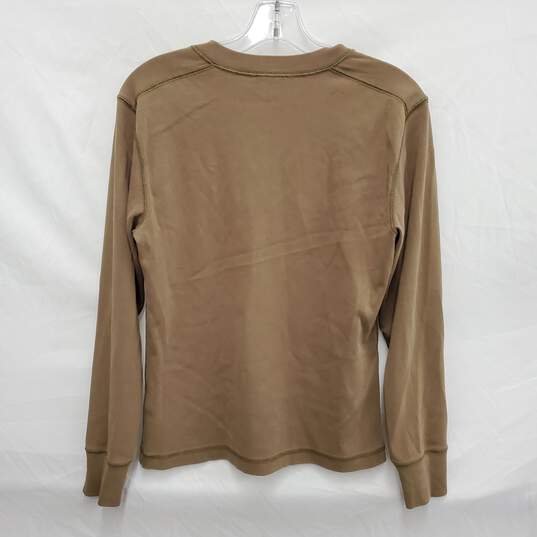 Filson's MN Long Sleeve 100% Cotton Button Brown Pullover Size SM image number 2