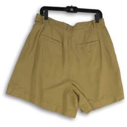 NWT Gap Womens Tan Pleated Slash Pocket Bermuda Shorts Size 14T alternative image