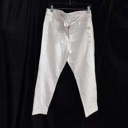Old Navy Women's White Pixie Skinny High Rise Ankle Pants Size 12 with Tags