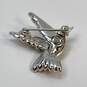 Designer Swarovski Silver-Tone Crystal Cut Stone Hummingbird Brooch Pin image number 5