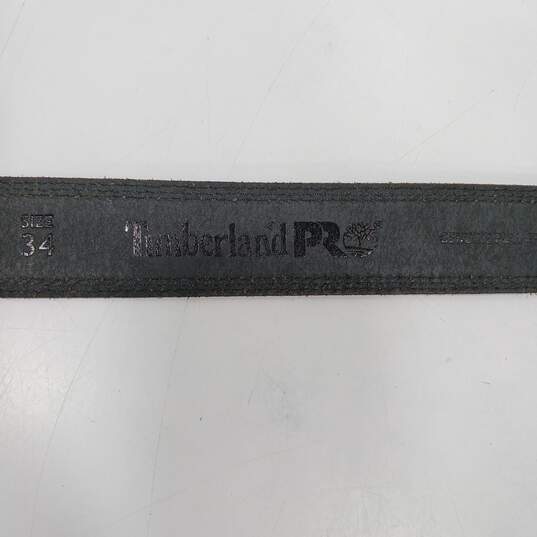 Timberland PR Men's Leather Belt Size 34 NWT image number 5