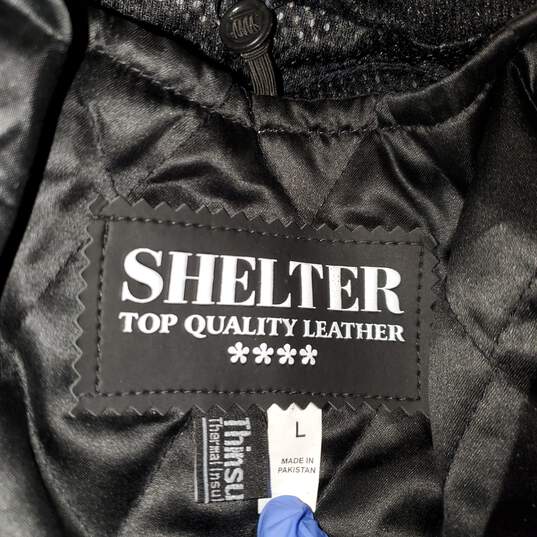Shelter Top Quality Leather Reissa Cordura Waterproof Full Zip Jacket NWT Size L image number 3