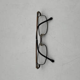 Mens Black Brown Frame Titanium Full Rim Rectangular Eyeglasses With Case alternative image
