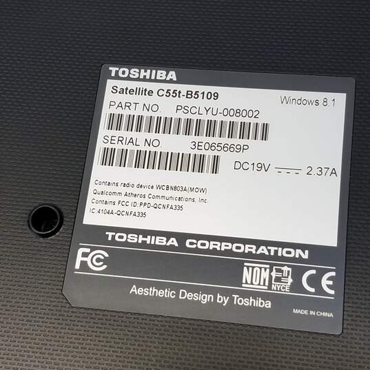 Toshiba Satellite C55T-B5109 Intel Core i3 Windows 10 image number 5