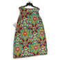 NWT Womens Multicolor Abstract Ruffle Neck Sleeveless Mini Dress Size 20W image number 2