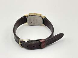 Womens Gold-Tone Brown Buckle Strap Analog Wristwatch 12.4g JEWJ8QZ6Q-E alternative image