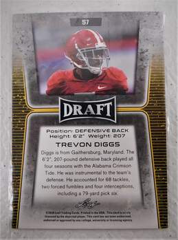 2020 Trevon Diggs Leaf Draft Rookie Gold Dallas Cowboys alternative image