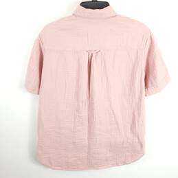 Madewell Women Pink Button Up Shirt S alternative image
