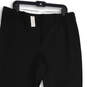 NWT Womens Black Flat Front Barely Bootcut Leg Dress Pants Size 16 image number 3