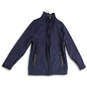 Mens Navy Softshell Mock Neck Long Sleeve Full-Zip Jacket Size Small image number 1