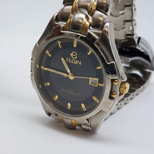 Elgin 39mm Two Tone St. Steel 100Ft W.R. Date Watch 104g image number 3