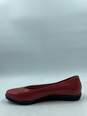 Authentic Salvatore Ferragamo Red Snake-Embossed Flats W 7.5B image number 2