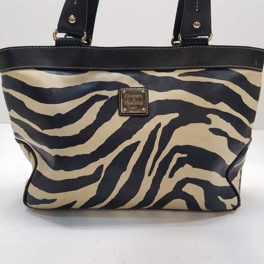 Dooney Bourke Zebra Printed Satchel Bag - Zebra