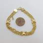10K Yellow Gold Twisted Rope Chain Bracelet FOR REPAIR 6.6g image number 4