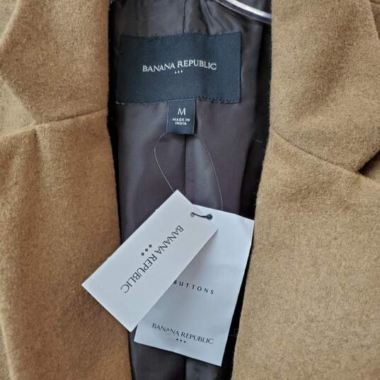 Banana Republic Classic Camel Wool Overcoat Blazer Jacket Men's Size M image number 3