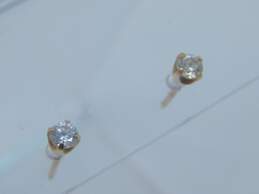 14K Gold 0.22 CTTW Round Diamond Stud Earrings 0.5g alternative image