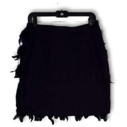 NWT Womens Blue Feather Elastic Waist Pull-On Mini Skirt Size 8 alternative image