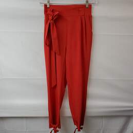 Grace Karin Red Bow Tie Elastic Waste Pants Women's Medium NWT