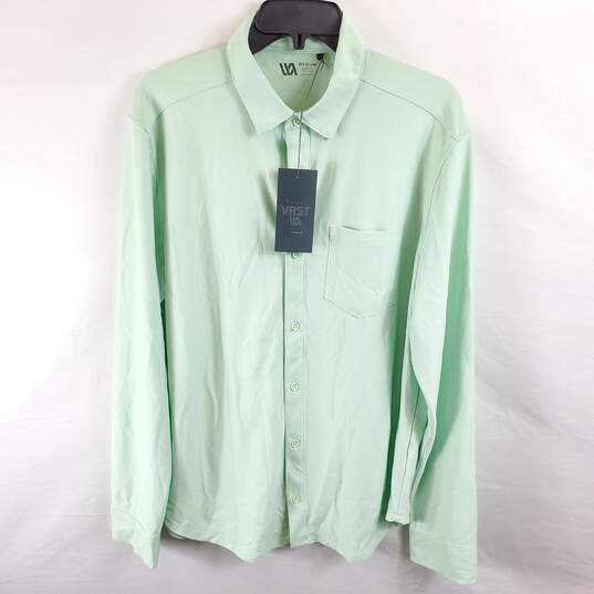 VRST Men Mint Polo Long Sleeve Shirt M NWT image number 1