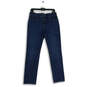 Womens Blue Medium Wash 5 Pockets Mid Rise Denim Skinny Jeans Size 6R image number 1