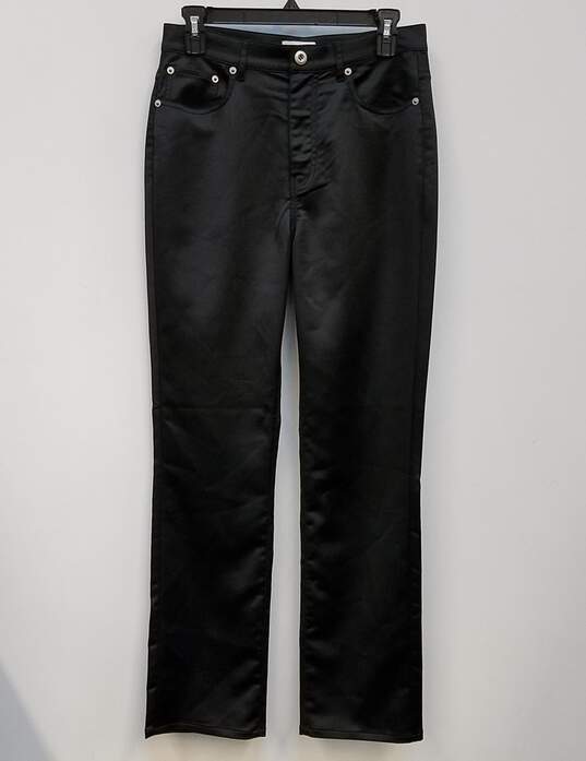 Womens Black Medium Wash High Rise Pockets Straight Leg Jeans Size Small image number 1