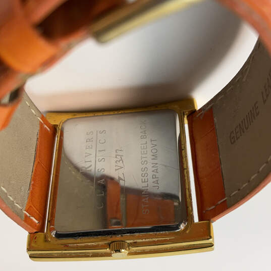 Designer Joan Rivers Classic Square Dial Adjustable Strap Analog Wristwatch image number 4